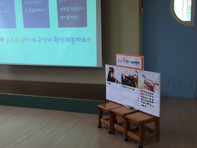현황판을 통한 개표결과 확인