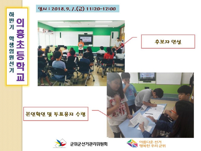 후보자 연설과 투표용지 수령