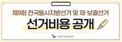 제9회 전국동시지방선거 및 재？보궐선거 선거비용 공개